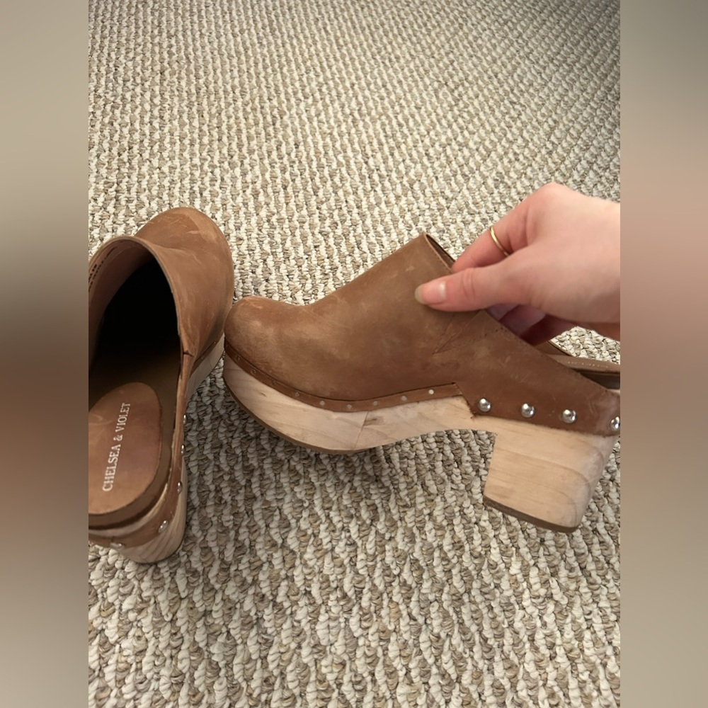 Brown Leather Clogs - image 6